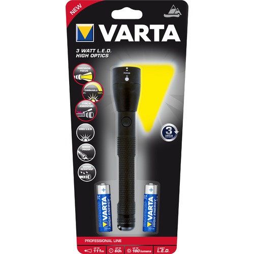 Taschenlampe High Optics 3W LED, 2AA