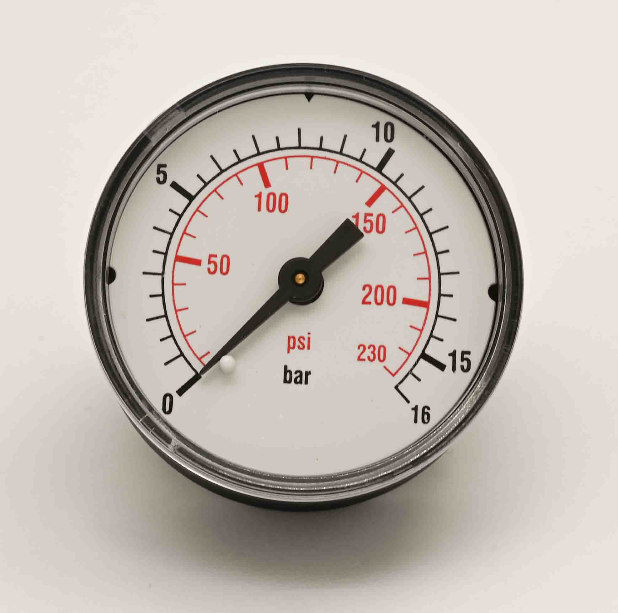 Manometer 0 -12 Bar DM 50 mm, Anschluss hinten 1/8"