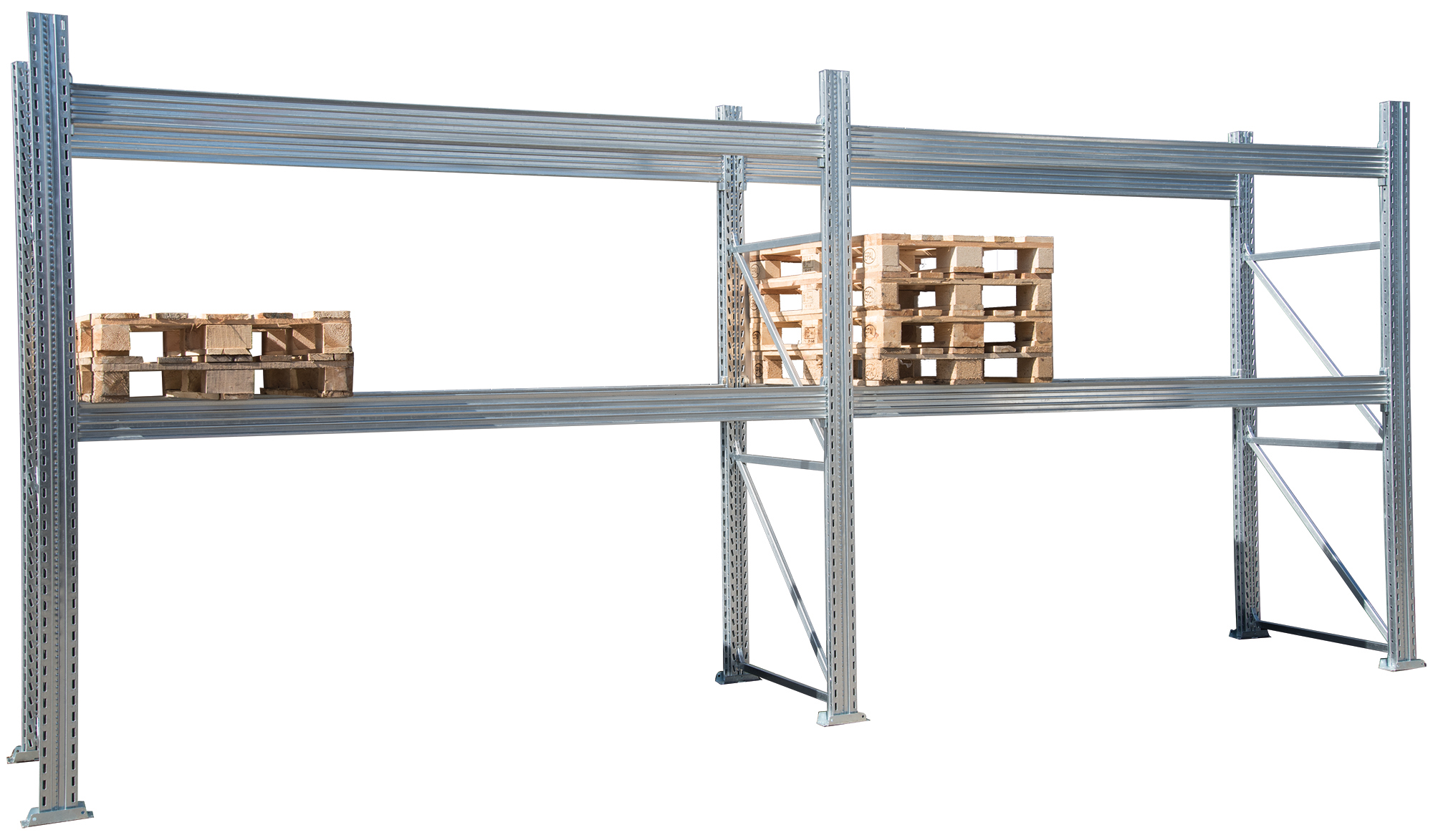 Palettenregal verzinkt MASTER 5400x1000x Tragkraft je Trägerpaar: 3180kg