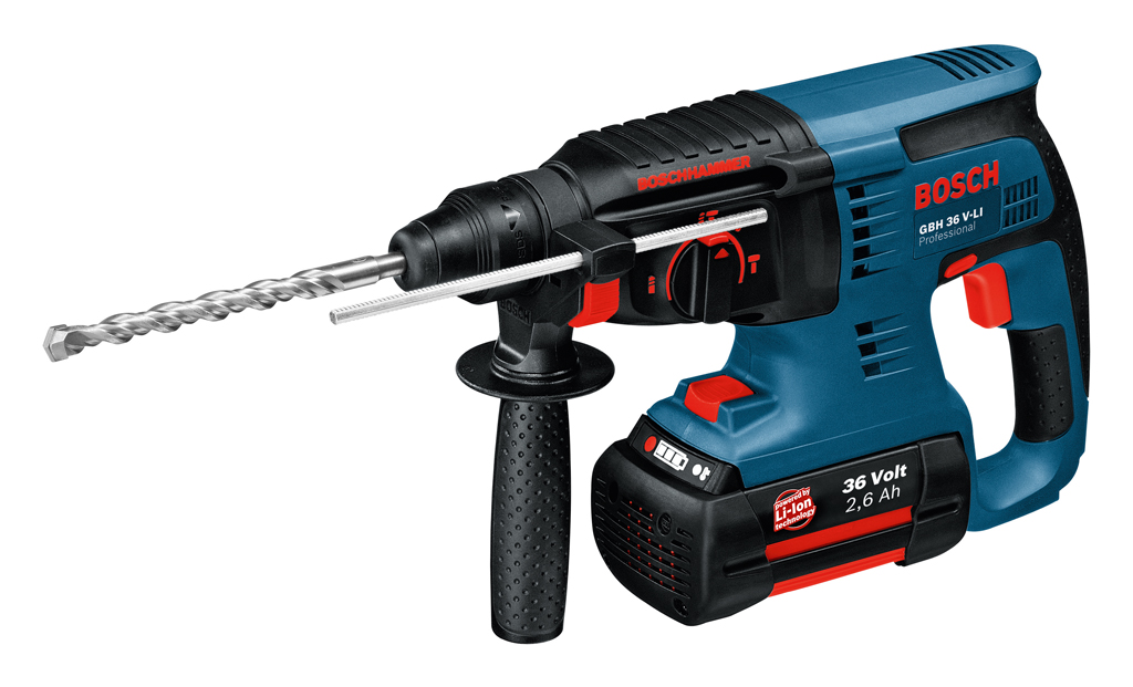 AKKU-BOHRHAMMER BOSCH GBH 36 V-LI im Koffer / 2 AKKU