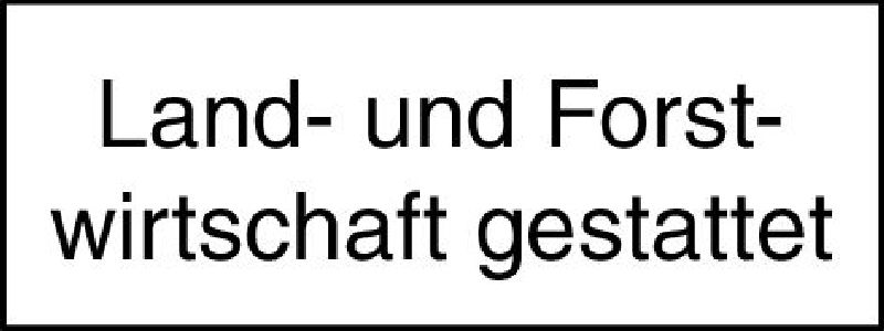 10.051 Zusatztafel EG Grösse cm: 40/20, Text: Land- und Forst.