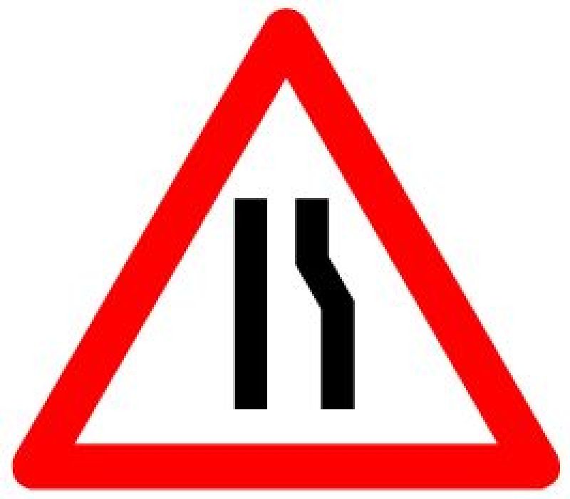 1.08 Verengung rechts 60 cm, Ausführung: Scotchlite HIP