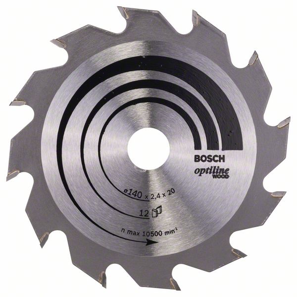 Kreissägeblatt HM 140X20/12,7mm / 12 Z OPTILINE WOOD