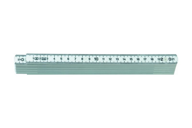 GLIEDERMETER KUNSTSTOFF 2 M WEISS
