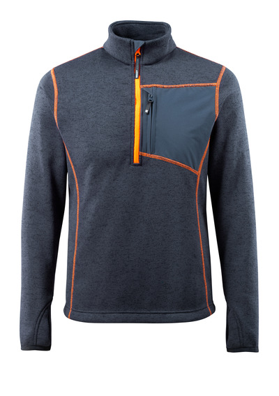 Pulli Reims mit kurzem Reissverschluss Gr. 4XL  Schwarzblau  MASCOT
