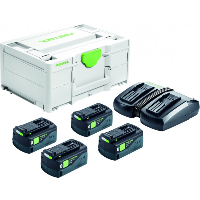 Akku-Set  4 X 5,0 Ah-Li Ion + TCL 6 DUO FESTOOL