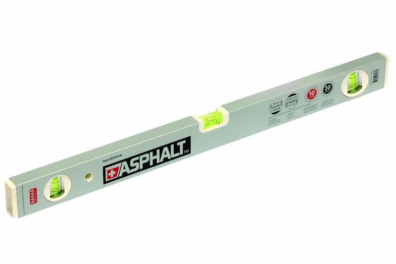Wasserwaagen ALU ASPHALT A5-3, 3 Libelle Länge mm: 1500, Profil mm: 50x21