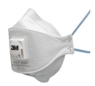 Faltmaske 3M 9322 / FFP2 / EN 149 mit Ausatemventil Box à 10 Stück