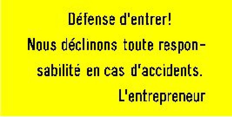 15.02 Défense d'entrer Grösse cm: 65/33, Ausführung: PVC