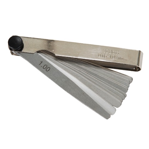 Fühlerlehre 20 Blatt 0,05-1,0mm Stahl