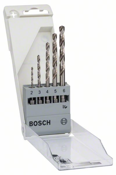 METALLBOHRER-SET 1/4' 6KANT SCHAFT HSS-G  2-3-4-5-6MM