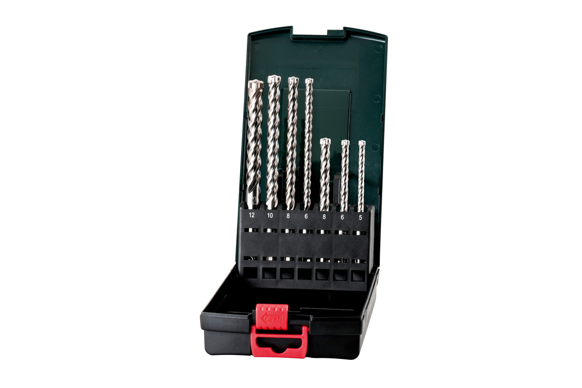 SDS-Plus Bohrerset 7-tlg METABO 4-schneidig / 5-12mm