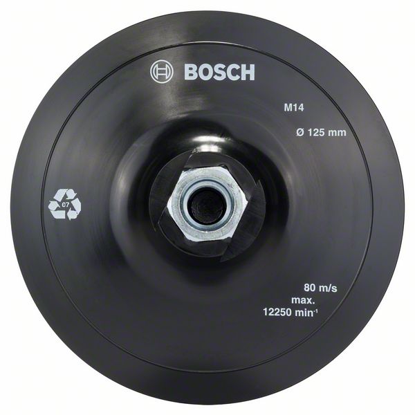 GUMMISCHLEIFTELLER M14 / 125MM MIT KLETT