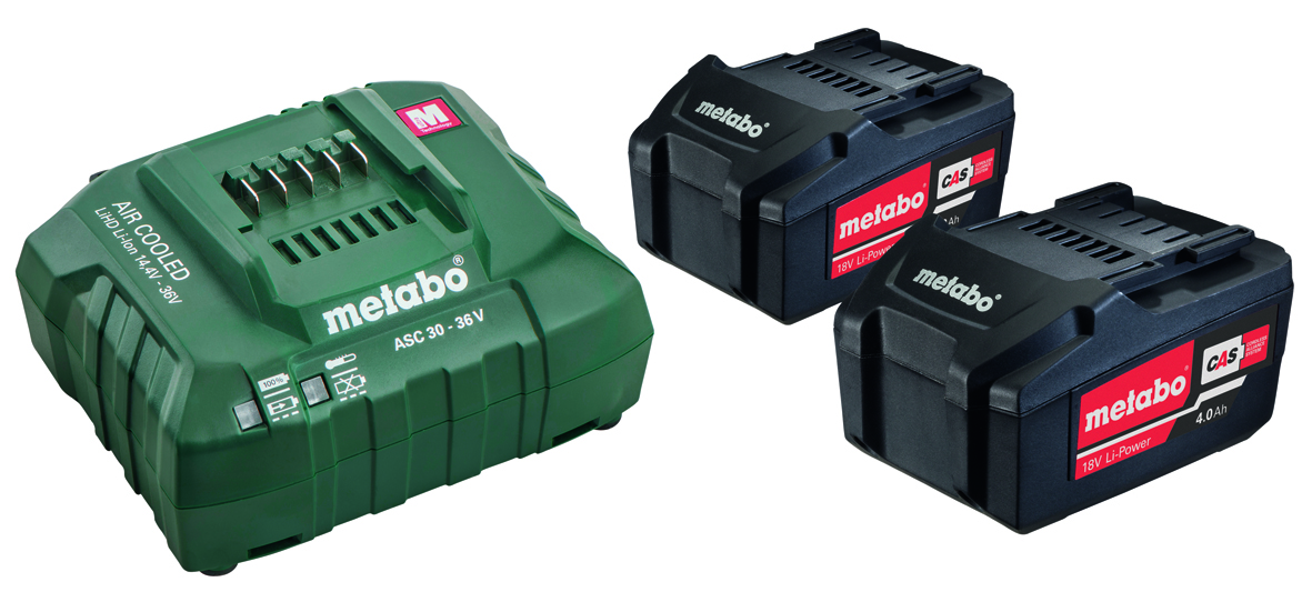 Akku-Basisset 18Volt 4.0Ah im Karton 2x Akku 4.0Ah, 1x Ladegerät