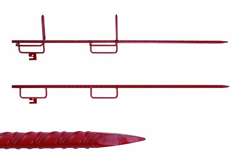 Lattenpfahl mit 6 geschlossenen Lattenhaltern lackiert
