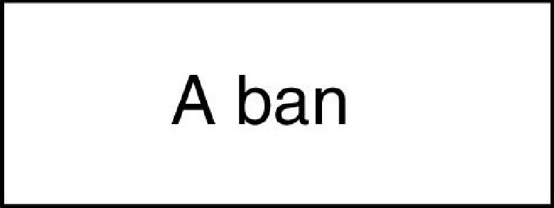 10.201 Zusatztafel EG Grösse cm: 50/20, Text: A ban