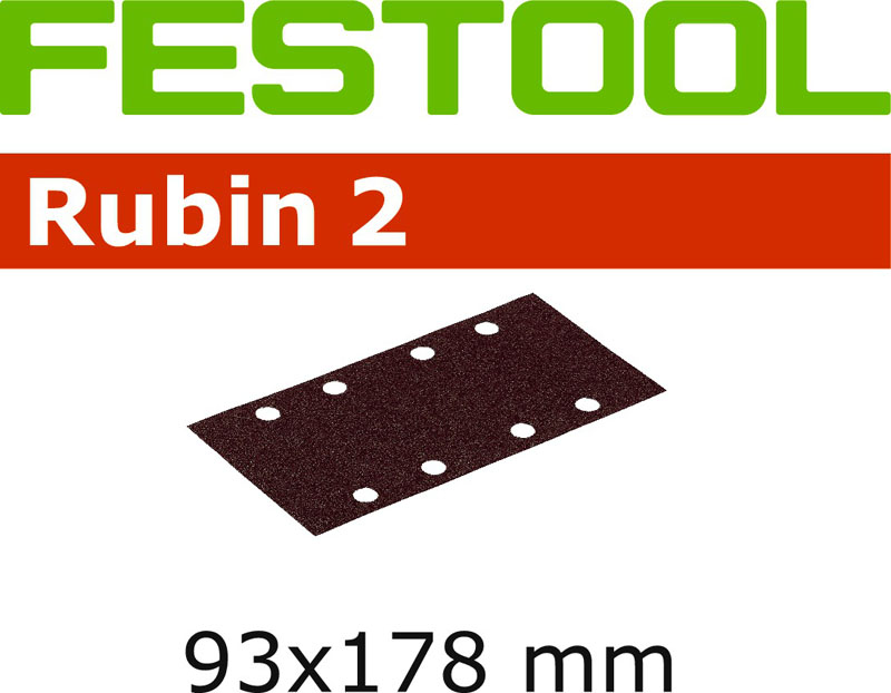 Schleifstreifen Festo  93x178 / K150 Rubin / Packet a 50 Stk.