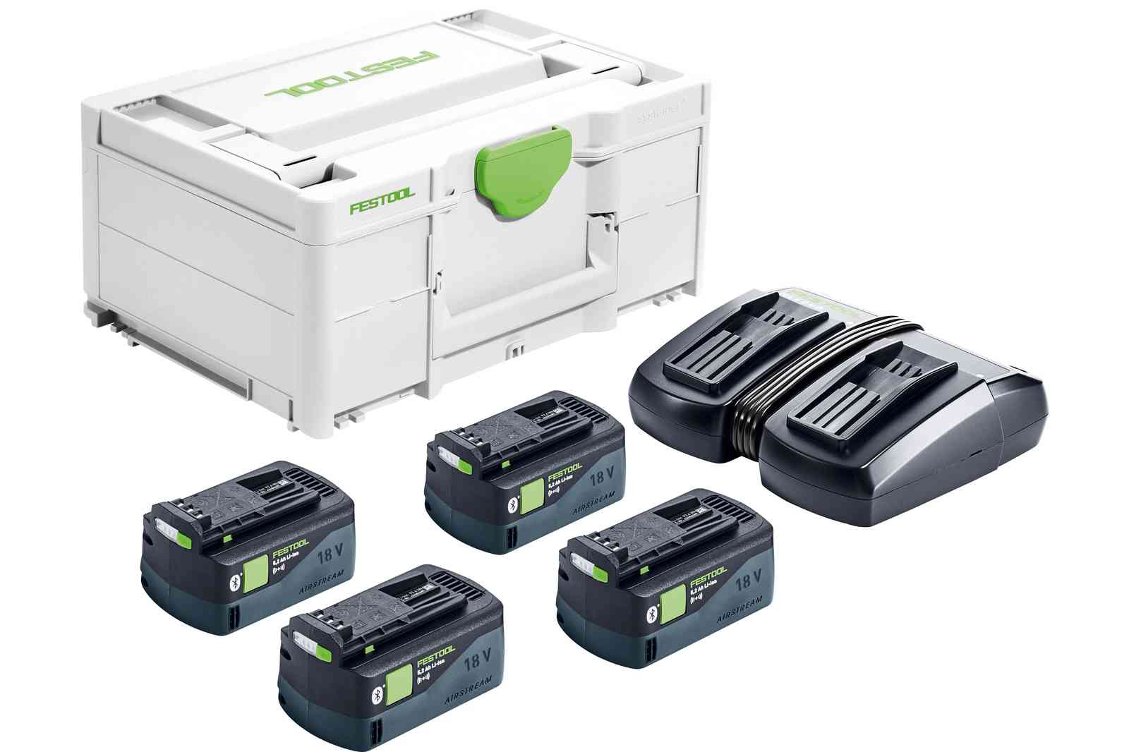 Akku-Set  4 X 5,2 Ah-Li Ion + TCL 6 DUO FESTOOL