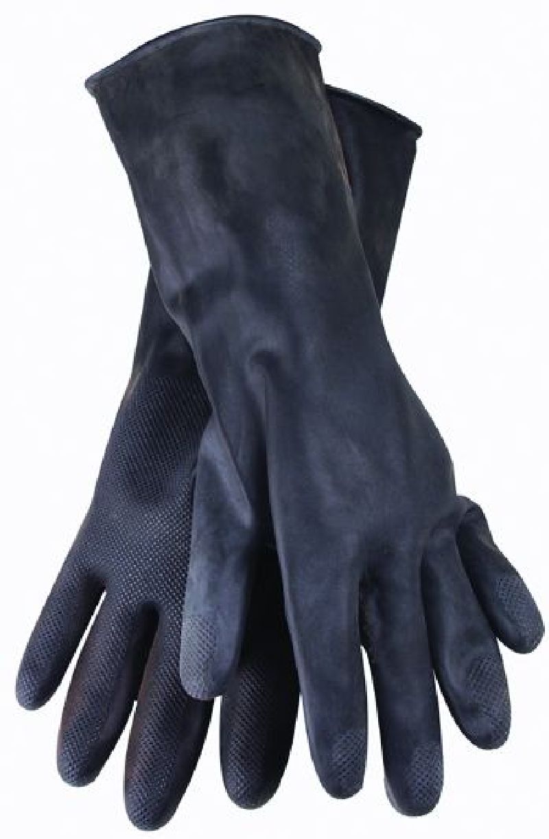 Gummihandschuhe Black Heavyduty Gr.9-9 1/2 aus Latex   (VE-12)