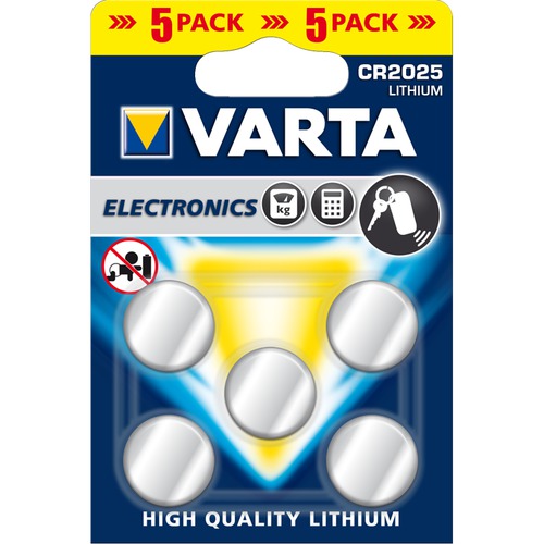 Batt.Electronics CR2025, 2Stk. 5 Stk. SB Batt.Electro. CR2025, 5Stk.