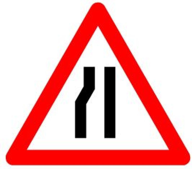 SIGNAL SCOTCHLITE EG  VERENGUNG LINKS