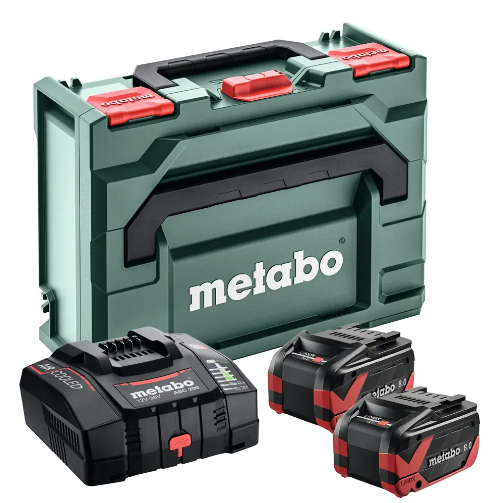 Akku-Basisset 18Volt 8Ah LiHD/ METABOX 2x Akku 8Ah, 1x Ladegerät ASC 290