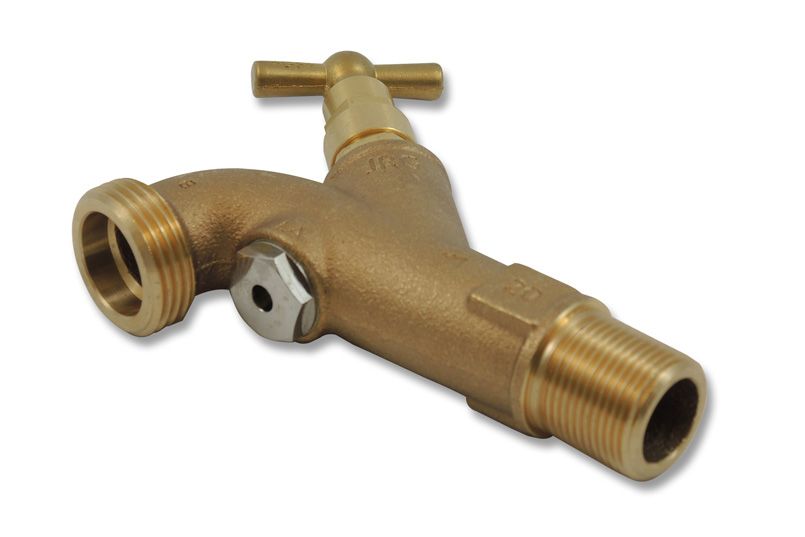 Auslaufventil - Hahnen 1/2" Rotguss, Temp -10 - +90° C