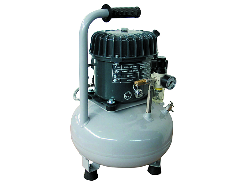 Kompressoranlage SIL-AIR, vollaut., trag Motor 1x230V/50Hz, 0,34 kW, 15l