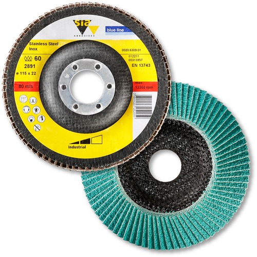 Fächerschleifscheibe 115mm gewinkelt K80 sianox Fächersch.sianox 115 ge K80