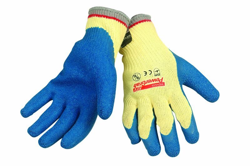 Rohgummihandschuhe POWERGRAB KEV Gr.9  Blau Schnittschutz  Kevlar