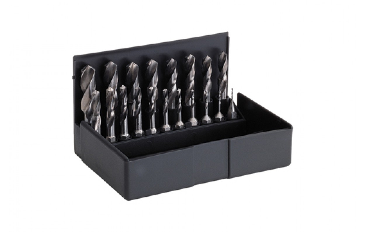 VÖLKEL Spiralbohrer-Satz 19tlg  1,0-10,0 mit 1/4" 6-kant Bit-Schaft