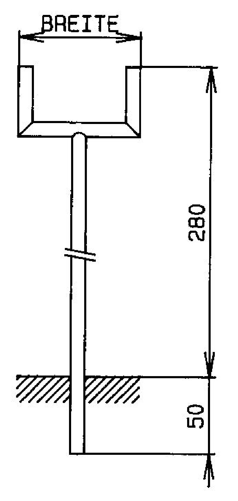 .ROHRMASTE  80/100 CM FUER 2 SPIEGEL