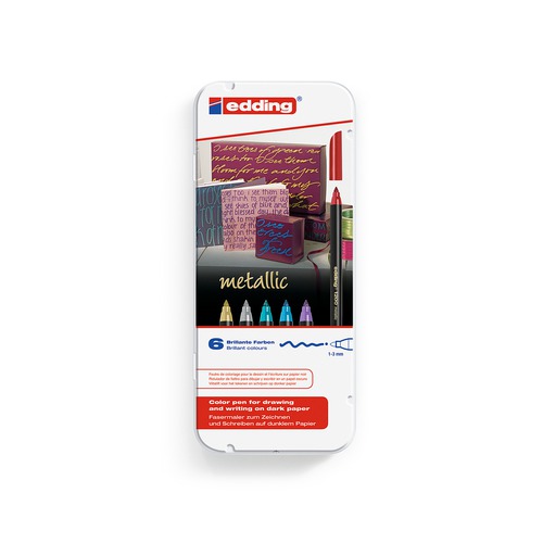 Fasermaler 1200 6er-Set metallic