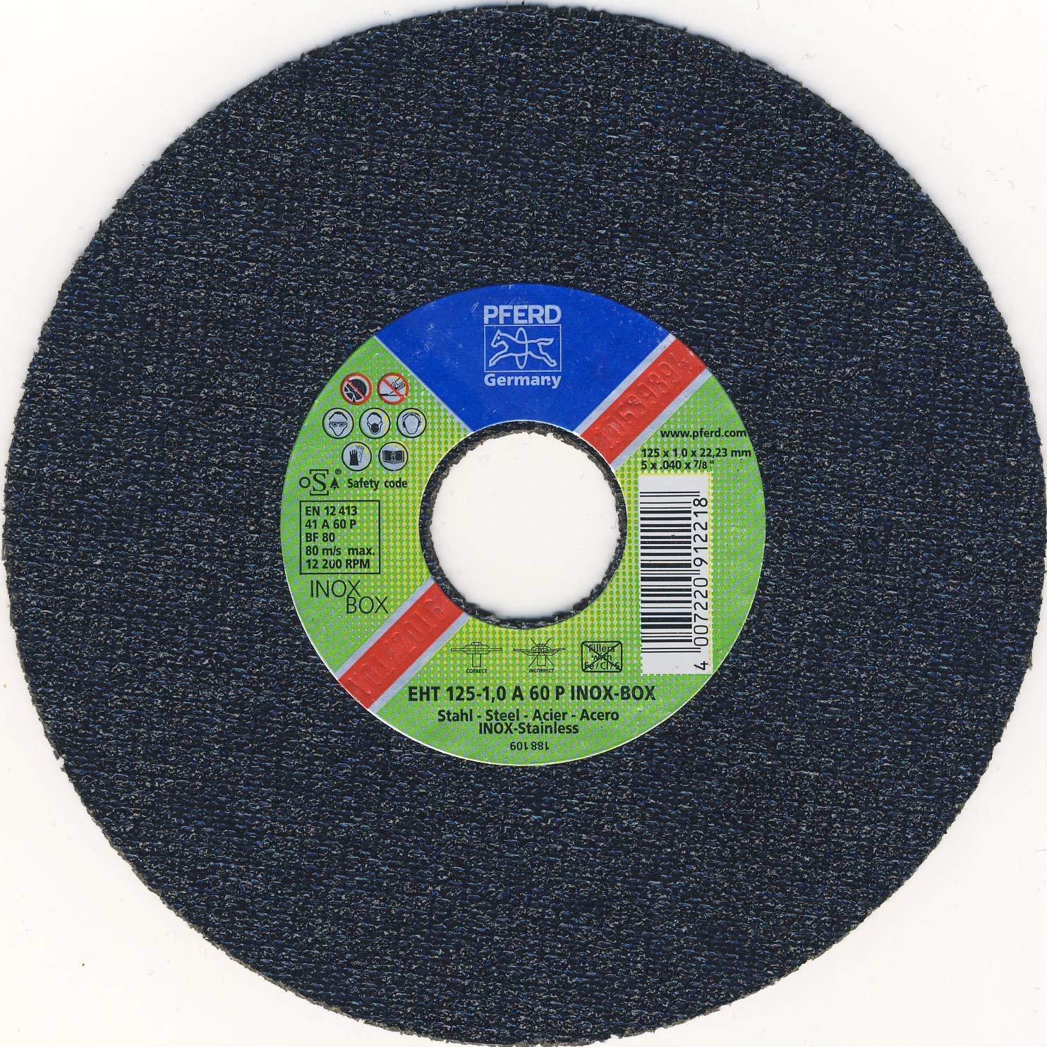 Trennscheibe PFERD EHT125-1,0 A60 P PSF Inox