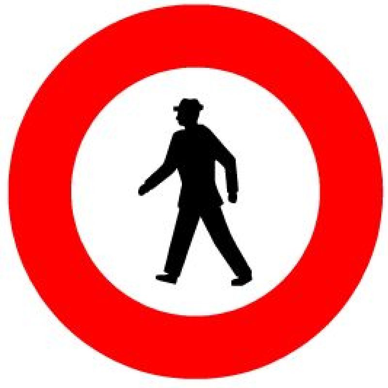 .SIGNAL SCOTCHL. EG VERBOT F. FUSSGÄNGER