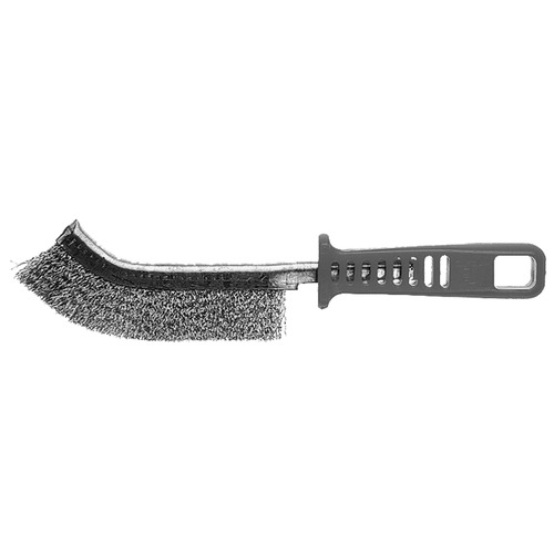 Messingdrahtbürste mit Stiel 1-reihig ge 0.3mm Messingdrahtbürste 16255