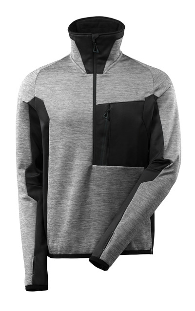 Fleecepullover 17003-316-0809 MASCOT Grau meliert/schwarz Gr. 3XL