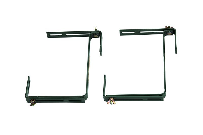 .BLUMENKISTLI-HALTER  PAAR 2-FACH VERSTELLBAR, BRAUN