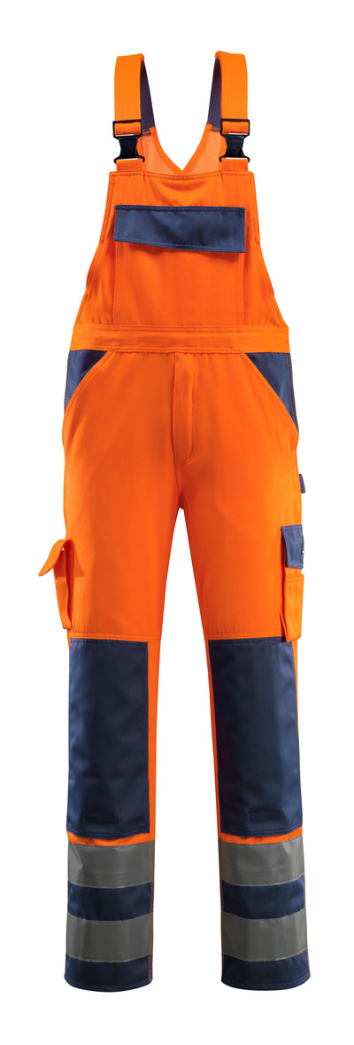 Barras Latzhose MASCOT Orange/marine  EN 20471 Gr.82C52