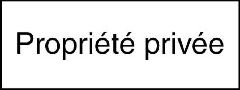 10.255 Zusatztafel EG Grösse cm: 50/20, Text: Propriété privée