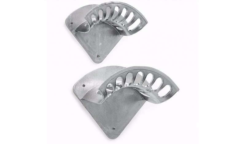 Wandschlauchhalter Alu-Guss 188 x 70 mm Höhe 147 mm, 3 Befestigungslöcher 8.5 mm