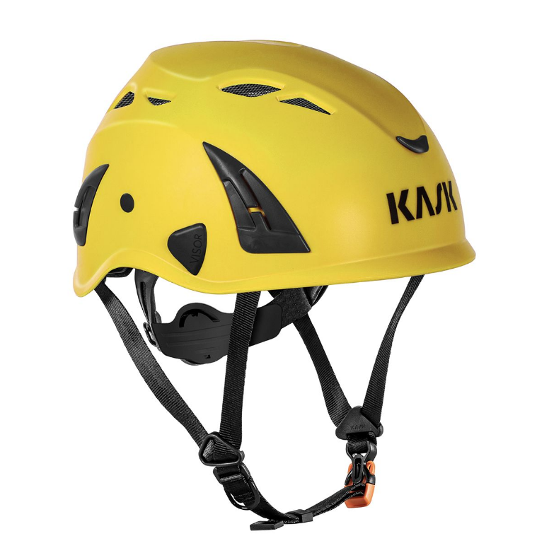 Schutzhelme KASK SUPERPLASMA AQ gelb mit 4-Punkt-Kinnriemen, Drehverschluss