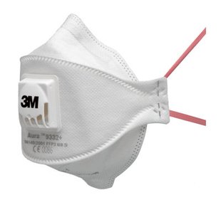 Faltmaske 3M 9332 / FFP3 / EN 149 mit Ausatemventil Box à 10 Stück