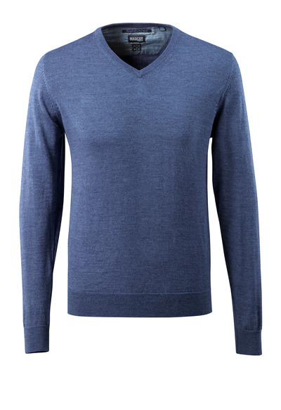 Strickpullover 50635-989 Crossover M MASCOT  Blau-meliert
