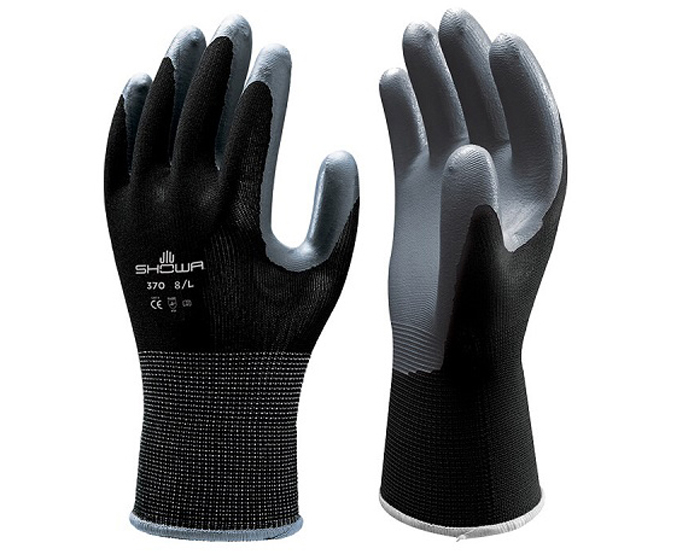 Nylongestrick Schutzhandschuhe Showa 370 Gr.L (VE 10 PAAR) Nitril-Beschichtung