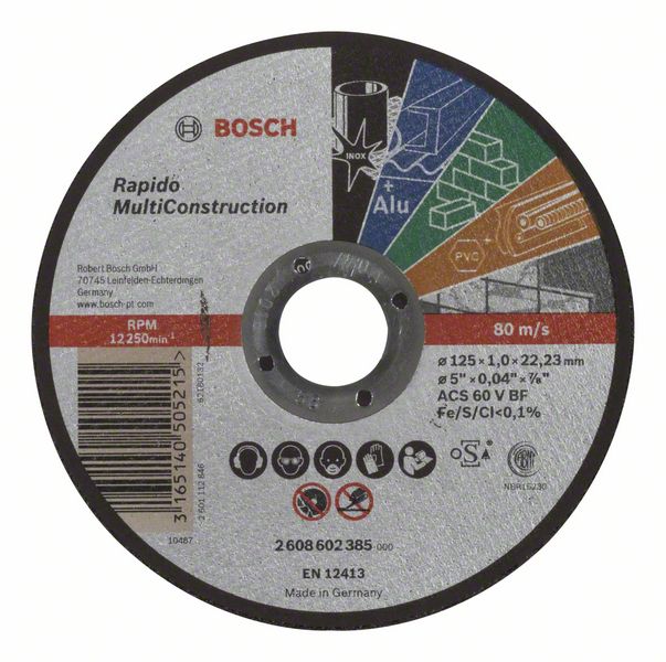 Trennscheibe Rapido MC 125 x1,0mm gerade