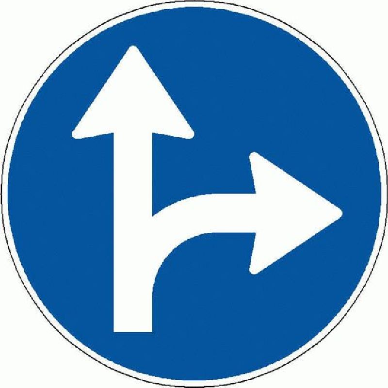 .SIGNAL SCOTCHL. EG GERADEAUS ODER RECHTSABBIEGEN  40CM