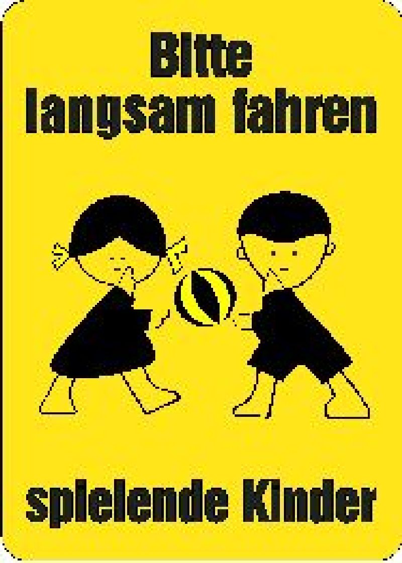 15.50 Achtung spielende Kinder Grösse: 50/70 cm