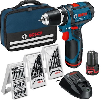 Akku Schrauber Bosch GSR 10,8-2-LI - SET 2 Li-onen Akku, + Zubebörset