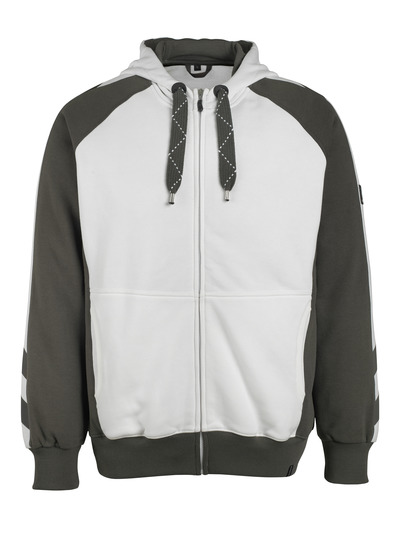 Kapuzenpulli  Wiesbaden UNIQUE Gr. M  Weiss/Dunkelanthrazit
